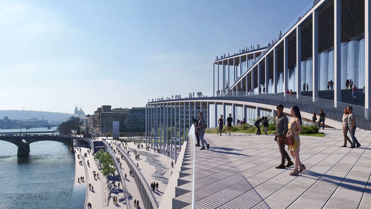 Jak bude vypadat Vltavská filharmonie. Více zeleně i snazší přístup na střechu